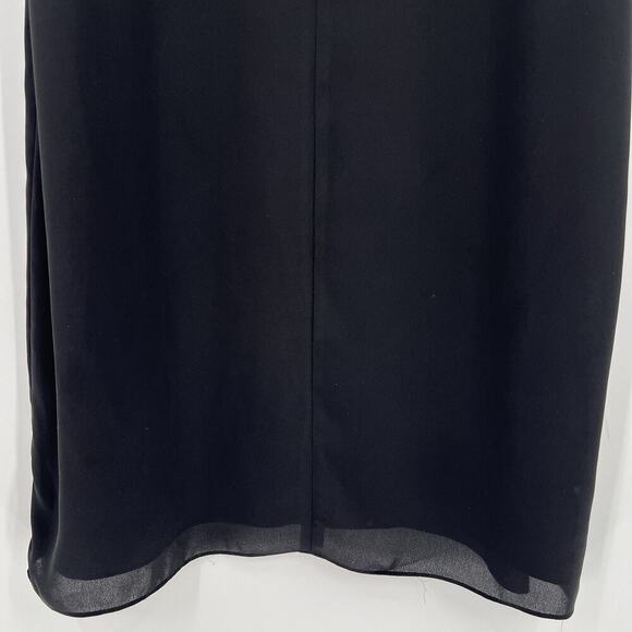 Aritzia Babaton Ruffle Short‎ Cap Sleeves Burt Mini Shift Dress Black Size Large - Picture 8 of 10